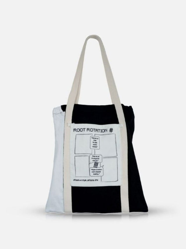 Handmade Manga Recycled Cotton Techwear Tote Bag