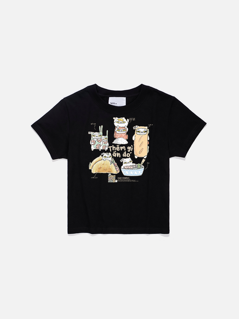 Áo Baby Tee - Mèo Ăn Gì?