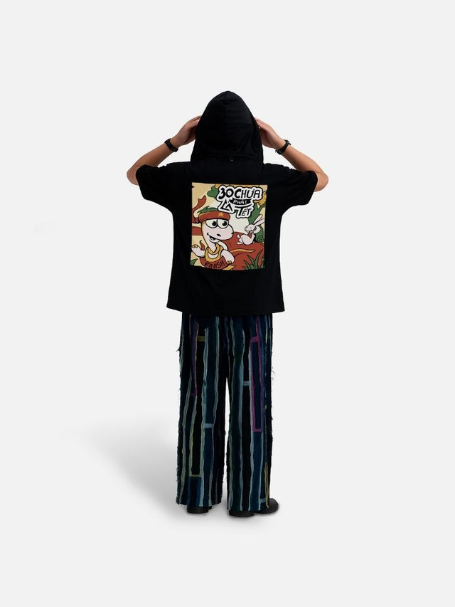 Áo Hoodie Tay Ngắn AR Ngụ Ngôn Việt "30 Chưa Phải Là Tết"