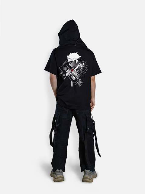 Áo Hoodie Tay Ngắn Kakashi Fanart Phản Quang AR