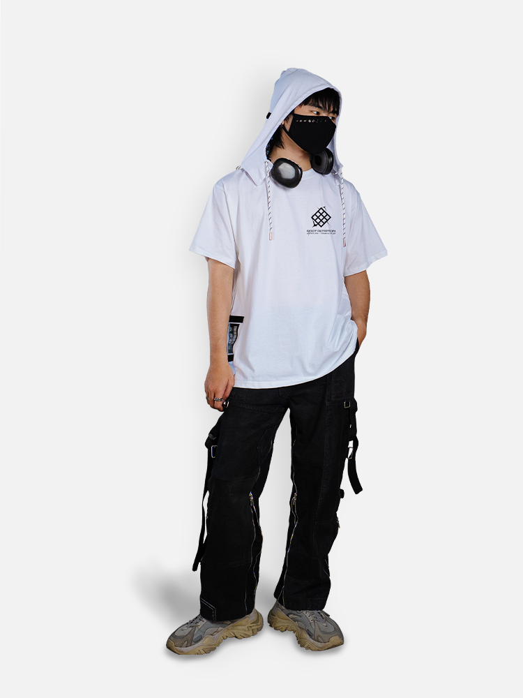 Kakashi Fanart AR Reflective Oversize Short Sleeve Hoodie