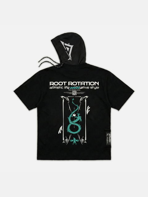 Áo Hoodie Tay Ngắn Oversize AOI Fanart Phản Quang AR