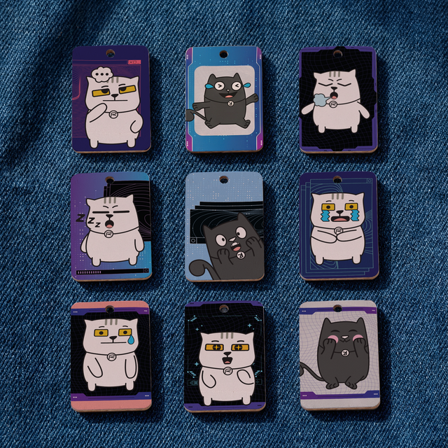 NFC AR Integrated Pin - Set of 18 Ruto Kaiten Emojis