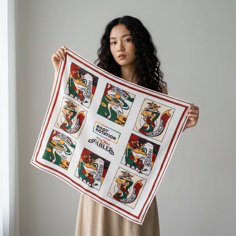 Khăn Cotton Unisex Cổ Tích Việt Nam 55 x 55 cm