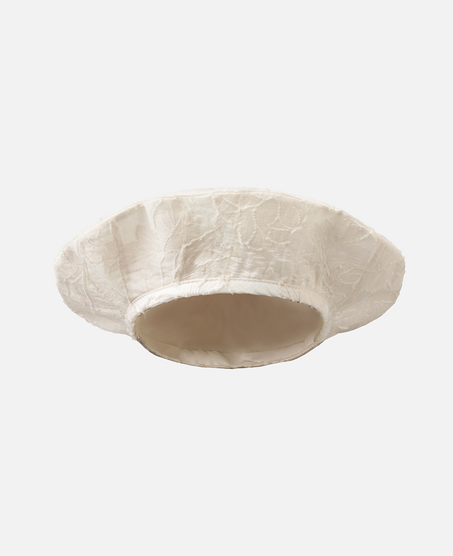 Mũ Beret Nữ Cocoon Lụa Ren Thủ Công