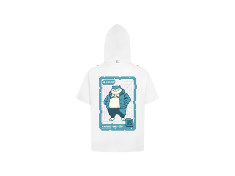 Áo Thun Hoodie Ngắn Tay Thực Tế Ảo Phản Quang Oversize Snorlax Fanart