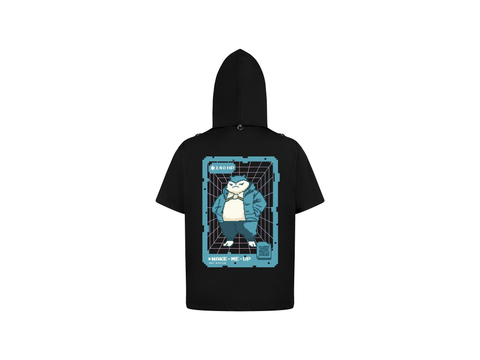 Áo Thun Hoodie Ngắn Tay Thực Tế Ảo Phản Quang Oversize Snorlax Fanart