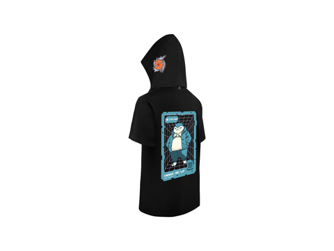 Áo Thun Hoodie Ngắn Tay Thực Tế Ảo Phản Quang Oversize Snorlax Fanart